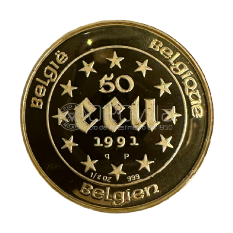 50 Ecu - Carlo Magno laureato 1991